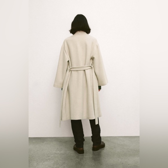 MANTECO MINIMALIST COAT WITH  WOOL ZW COLLECTION - Picture 6 of 11